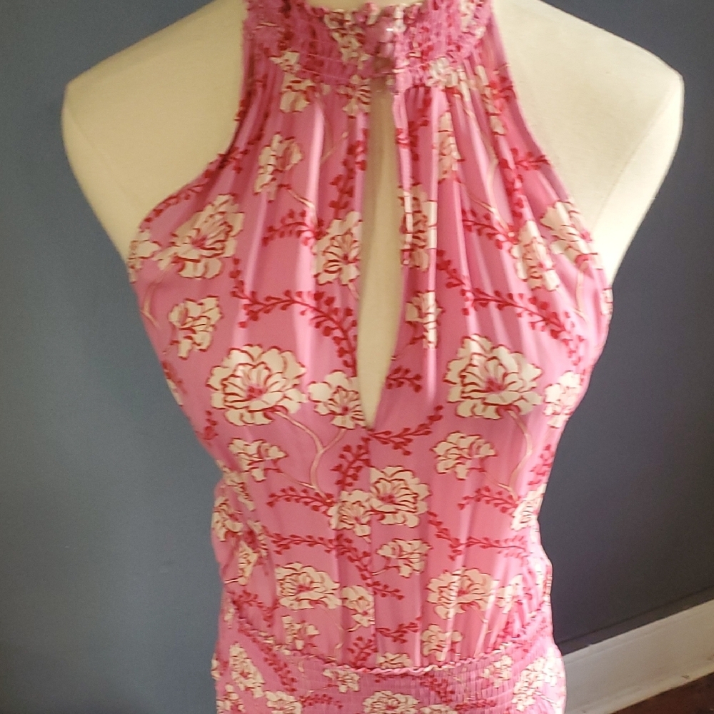 A.L.C. Pink Floral Silk Barbiecore Dress Sz 6 - Picture 4 of 13